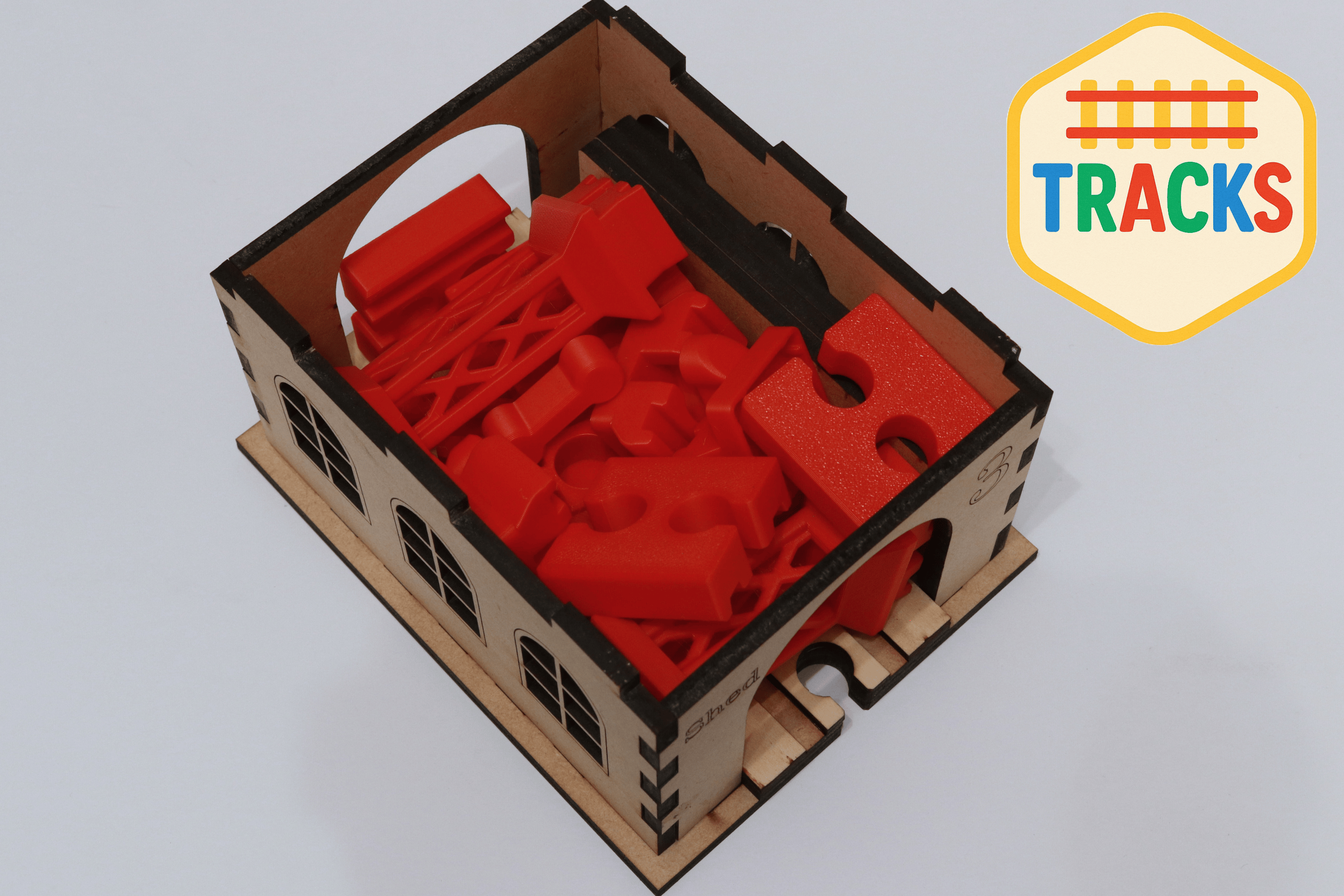 Wooden Track Adaptor Gift Box & Engine Shed