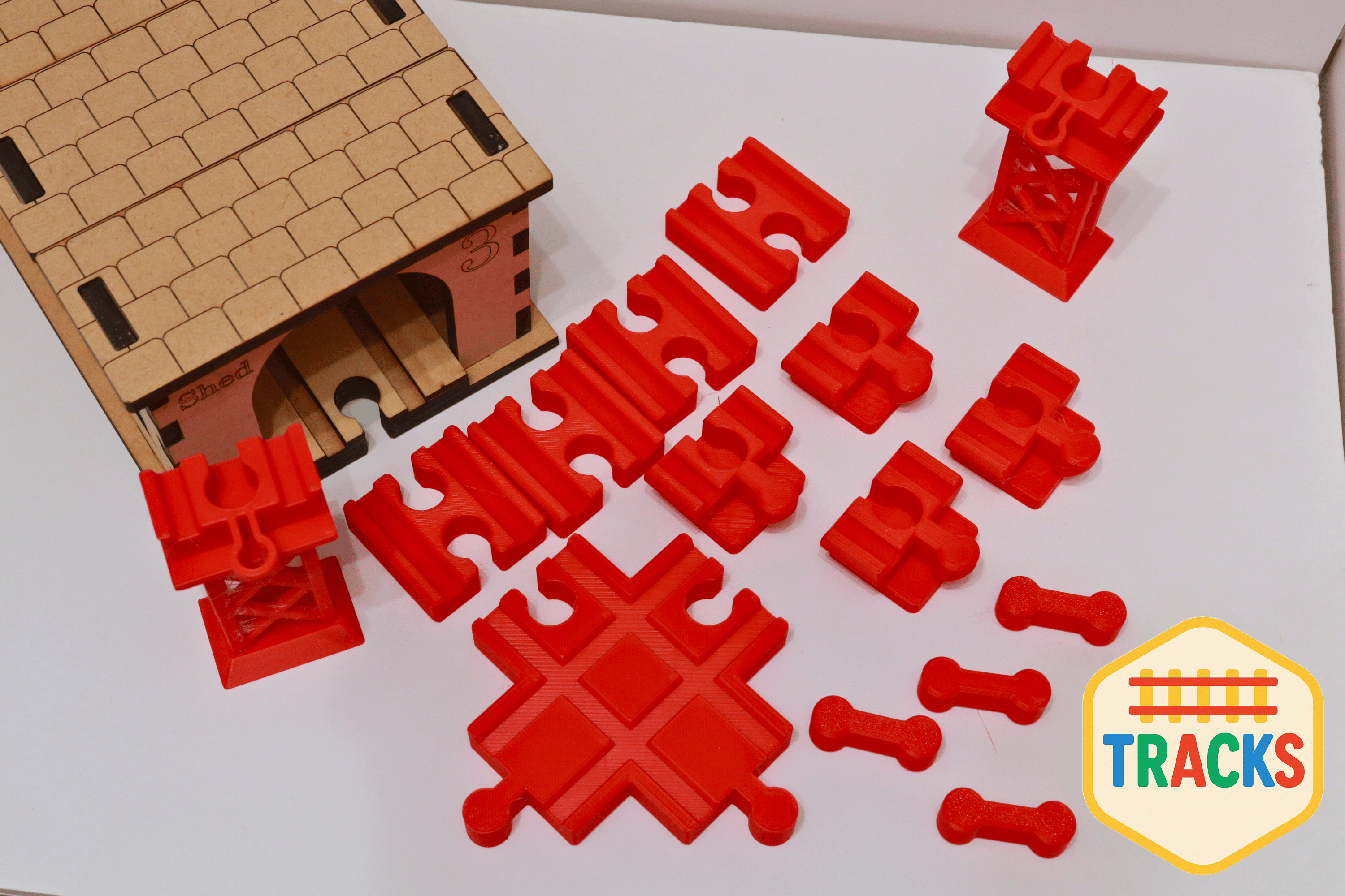 Wooden Track Adaptor Gift Box & Engine Shed